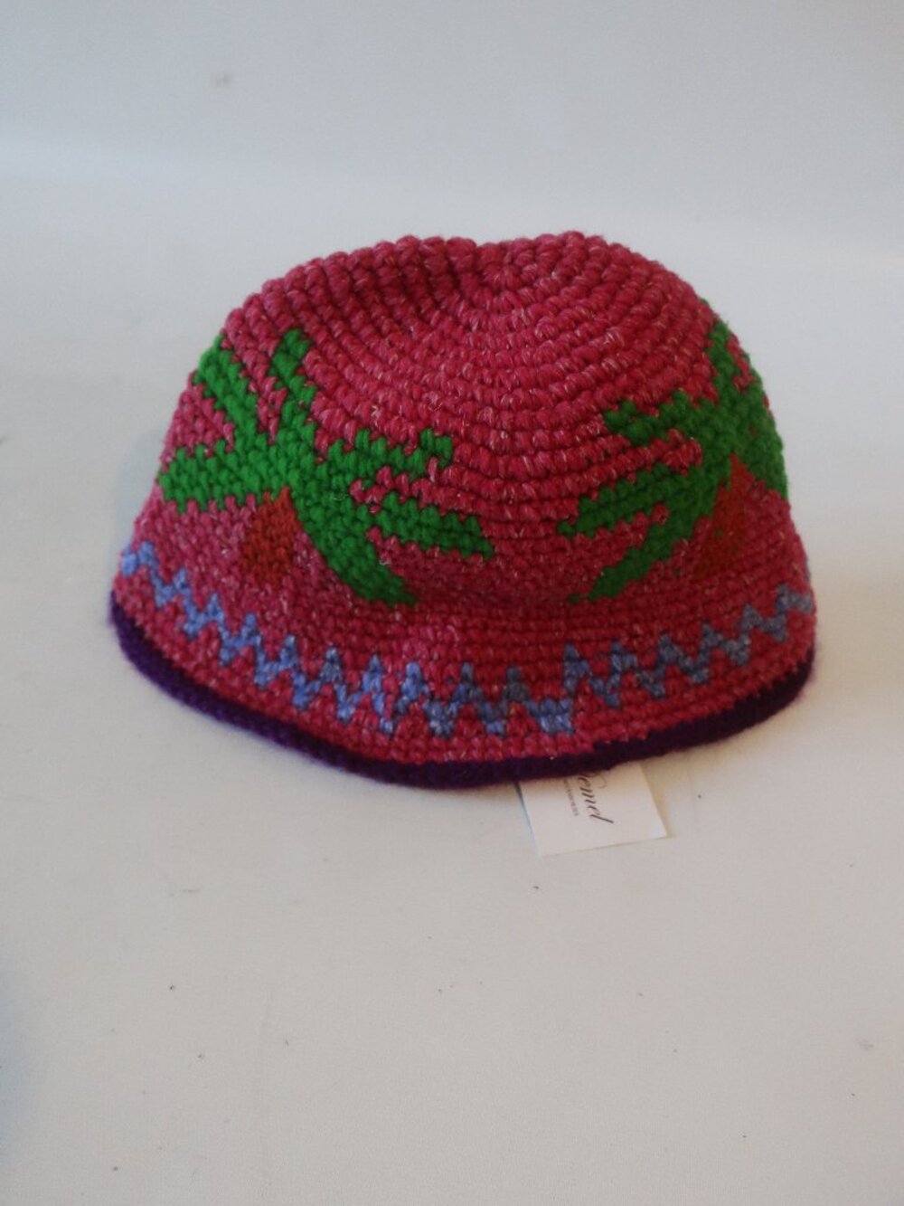 NWT Womens Romi Basha Palm Pink, Green, Purple Knit Bucket Hat